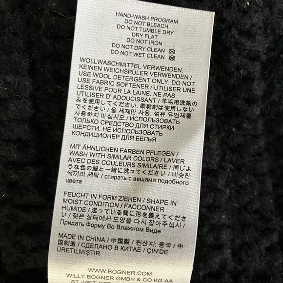 NWT Bogner Paria Black Wool Alpaca Loop Mop Vest Women’s ONE SIZE $850 🔥 - Picture 11 of 15